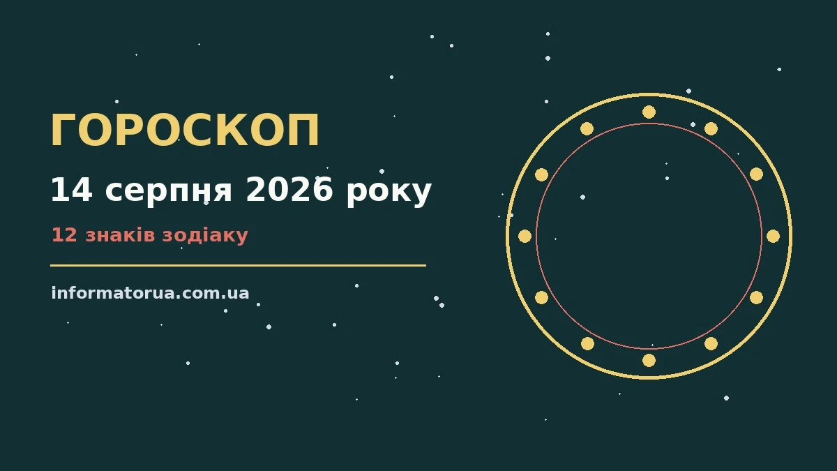 Гороскоп на 14 серпня 2026 року: настрій і шанси дня про події, зустрічі та вибір