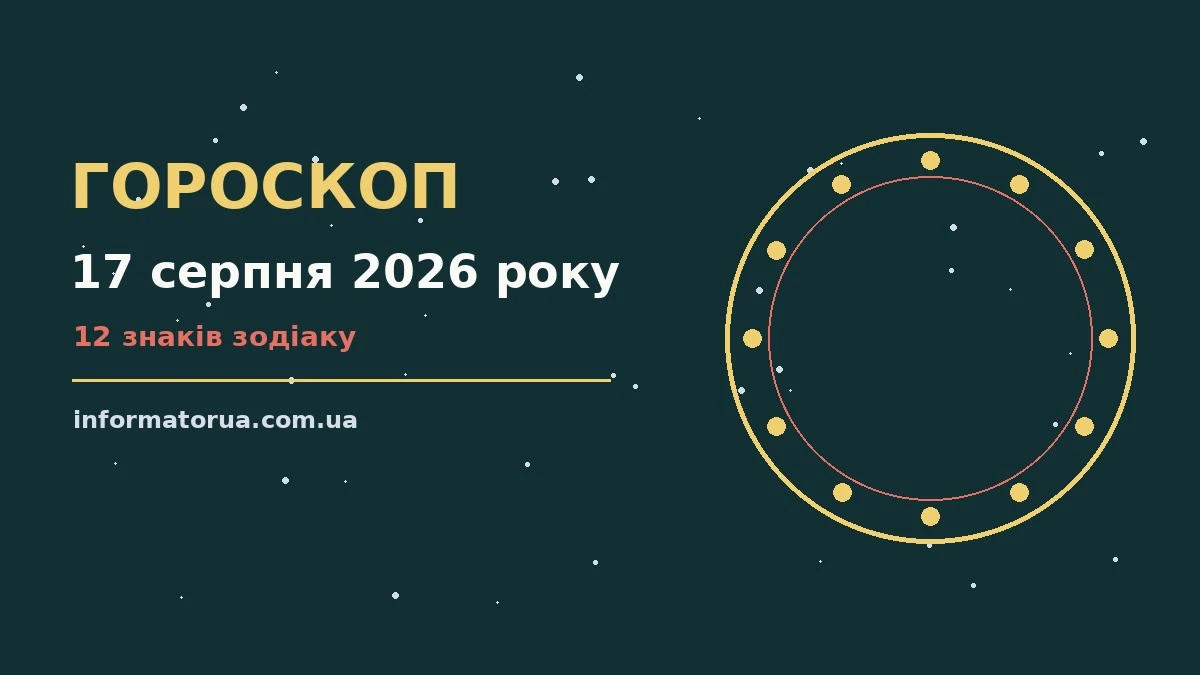 Гороскоп на 17 серпня 2026 року: настрій і шанси дня про події, зустрічі та вибір