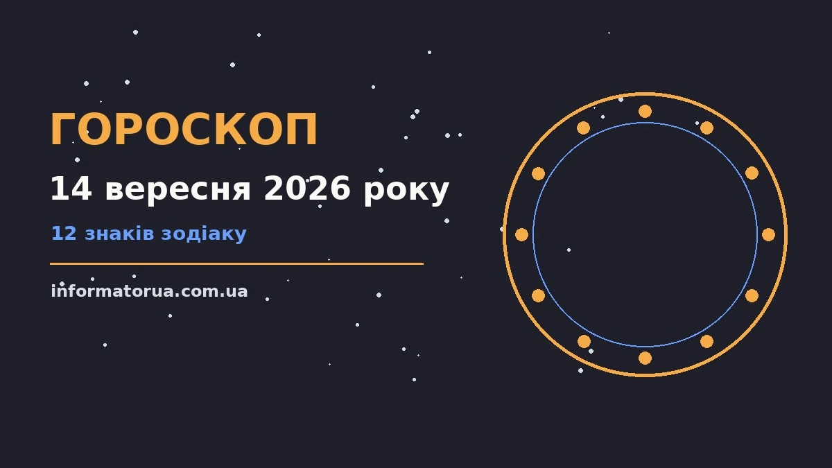 Гороскоп на 14 вересня 2026 року: настрій і шанси дня про події, зустрічі та вибір