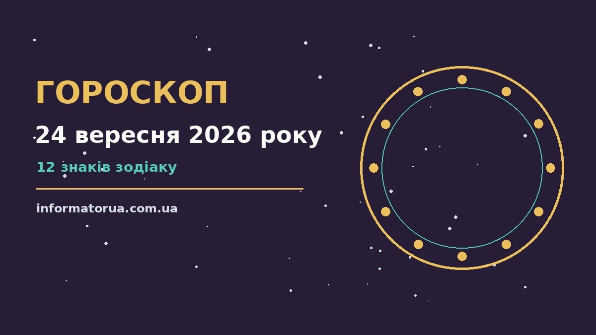 Щоденний гороскоп на 24 вересня 2026 року: настрій, шанси, поради для дванадцяти знаків Зодіаку